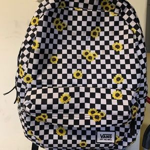 Vans checkered and sunflower backpack